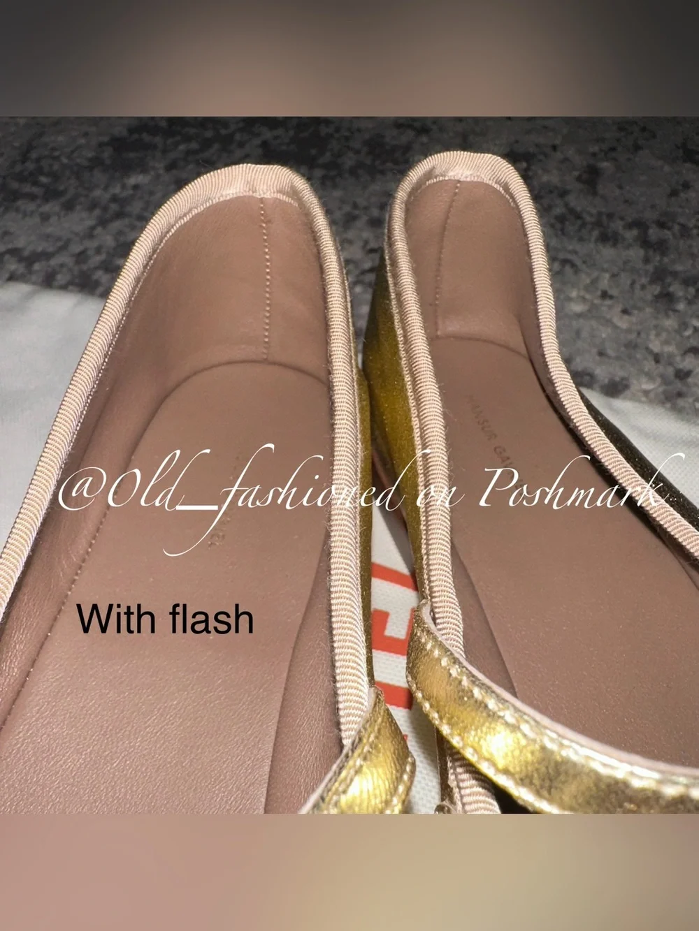 MANSUR GAVRIEL Lambskin Mary Jane Flats - Gold